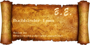 Buchbinder Emma névjegykártya