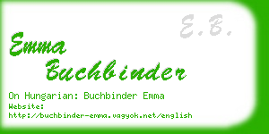 emma buchbinder business card